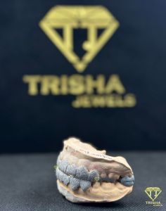 925 Sterling Silver Hip Hop Grillz VVS Moissanite Diamond Cut Fully Iced Custom Tooth Caps