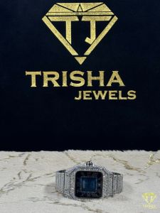 Custom VVS Moissanite Men Bust Down Roman Numeral Diamond Watch