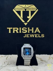 Custom VVS Moissanite Men Bust Down Roman Numeral Diamond Watch