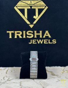 Custom VVS Moissanite Men Bust Down Roman Numeral Diamond Watch