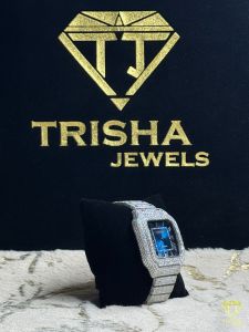 Custom VVS Moissanite Men Bust Down Roman Numeral Diamond Watch
