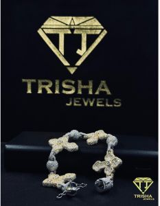 925 Sterling Silver Moissanite Diamond Iced Out Hip Hop Designer Clover Bracelet
