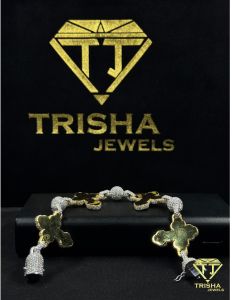 925 Sterling Silver Moissanite Diamond Iced Out Hip Hop Designer Clover Bracelet