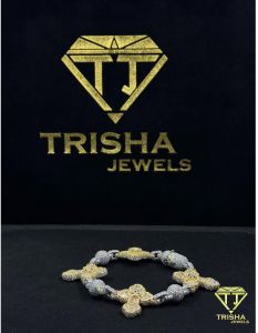 925 Sterling Silver Moissanite Diamond Iced Out Hip Hop Designer Clover Bracelet