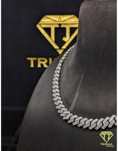 925 Sterling Silver Moissanite Diamond Hip Hop Designer Cuban Link Chain