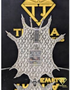 Designer Iced out VVS Moissanite Diamonds 925 Sterling Silver Devil Head Pendant
