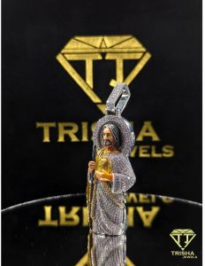 925 Sterling Silver Luxury Jesus Moissanite Diamond Iced Out Religious Hip Hop Pendant