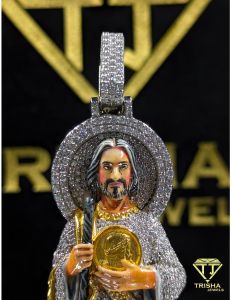 925 Sterling Silver Luxury Jesus Moissanite Diamond Iced Out Religious Hip Hop Pendant