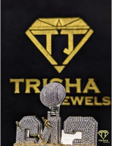 925 Sterling Silver Custom Name Moissanite Diamonds Hip Hop Statement Jewelry Pendant