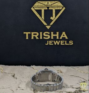 Exclusive Fully Iced Out Silver VVS Moissanite Diamond Watch
