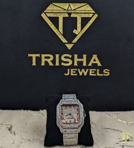 Exclusive Fully Iced Out Silver VVS Moissanite Diamond Watch