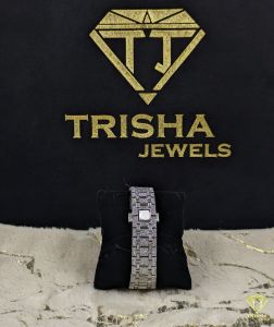 Exclusive Custom Red Index Dial Fully Iced Out VVS Moissanite Diamond Watch