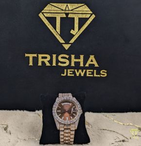 Luxury Rose Gold Moissanite Fully Iced Out Watch