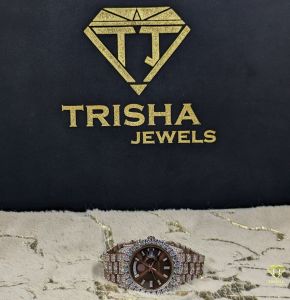 Luxury Rose Gold Moissanite Fully Iced Out Watch