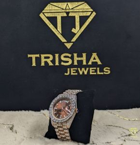 Luxury Rose Gold Moissanite Fully Iced Out Watch