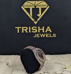 Luxury Rose Gold Moissanite Fully Iced Out Watch
