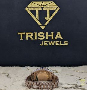 Luxury Rose Gold Moissanite Fully Iced Out Watch