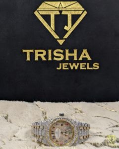 Luxury Full Pave VVS Moissanite Diamond Iced Out Hip Hop Wrist Watch