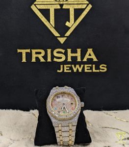 Luxury Full Pave VVS Moissanite Diamond Iced Out Hip Hop Wrist Watch