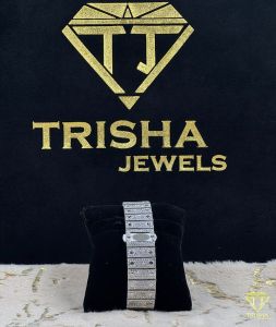 Fully Iced Out Automatic Blue Dial Moissanite Watch
