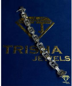 Fully Iced 925 Sterling Silver VVS Moissanite Diamond Cuban Link Bracelet