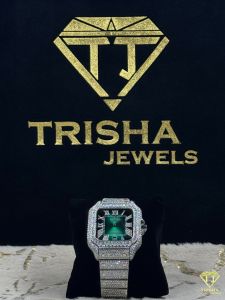 Green Dial VVS Moissanite Diamond Luxury Watch
