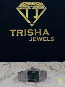 Green Dial VVS Moissanite Diamond Luxury Watch