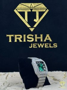Green Dial VVS Moissanite Diamond Luxury Watch