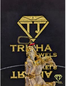 Premium Gold Plated Iced Out VVS Moissanite Diamonds 925 Sterling Silver Pendant