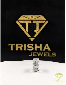 925 Sterling Silver Hip Hop VVS Moissanite Diamond Iced Out Band Ring
