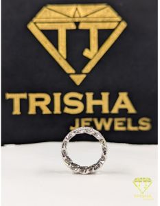 925 Sterling Silver Hip Hop VVS Moissanite Diamond Iced Out Band Ring
