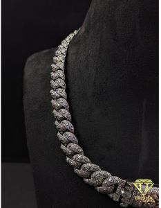 Luxury Hip Hop Moissanite Diamond Cuban Link Chain