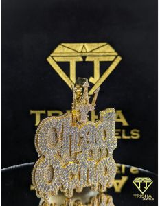 925 Sterling Silver Chad Ocho Letter Moissanite Diamond Iced Out Hip Hop Pendant