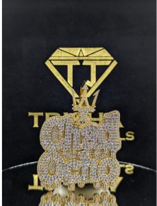 925 Sterling Silver Chad Ocho Letter Moissanite Diamond Iced Out Hip Hop Pendant