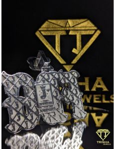 925 Sterling Silver VVS Moissanite Diamond Hip Hop Statement Jewelry Pendant
