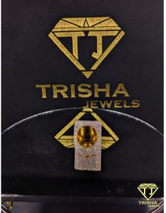 925 Sterling Silver Gold Plated VVS Moissanite Diamonds Hip Hop Iced Out Square Ring
