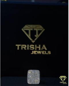 Moissanite Diamonds 925 Sterling Bling Hip Hop Style Iced Square Ring