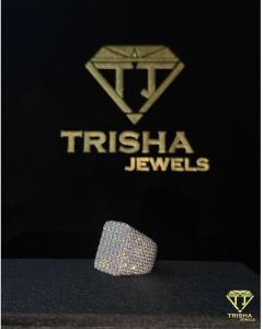 Moissanite Diamonds 925 Sterling Bling Hip Hop Style Iced Square Ring