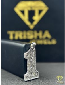 VVS Moissanite Diamond Micro Pave 925 Sterling Silver Fine Charm Pendant