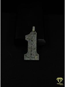 VVS Moissanite Diamond Micro Pave 925 Sterling Silver Fine Charm Pendant