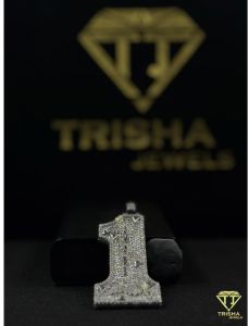 VVS Moissanite Diamond Micro Pave 925 Sterling Silver Fine Charm Pendant