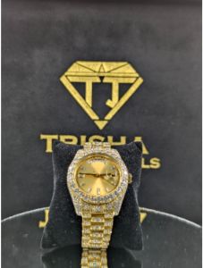 Luxury Fully Iced Out Gold VVS Moissanite Diamond Hip Hop Watch