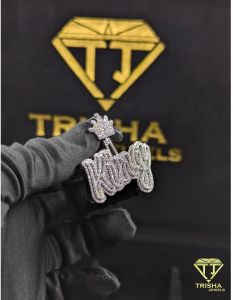 King Crown Iced Out Moissanite Diamond Pendant, for Special Occasion