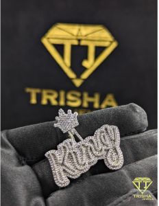 King Crown Iced Out Moissanite Diamond Pendant, for Special Occasion