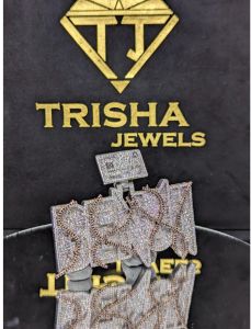 VVS Moissanite Diamond 925 Sterling Silver Hip Hop Iced Out Name Pendant