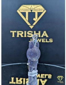 Labubu Charm Iced Out Full Moissanite Diamond Luxury Hip Hop Sparkling Statement Pendant