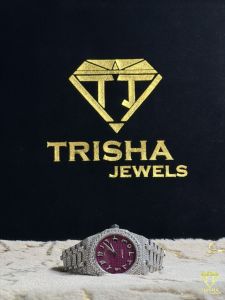 Iced out VVS White Gold Moissanite Diamond Automatic Bust Down Watch