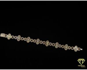 925 Sterling Silver VVS Moissanite Diamond Hip Hop Style Luxury Cuban Bracelet