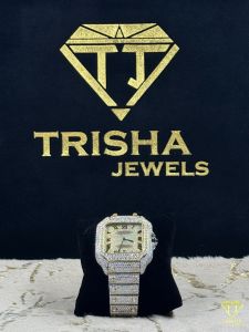 Luxury Square Dial Moissanite Diamond Watch