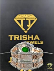 Luxury Two Tone Rose Gold VVS Moissanite Diamond Watch